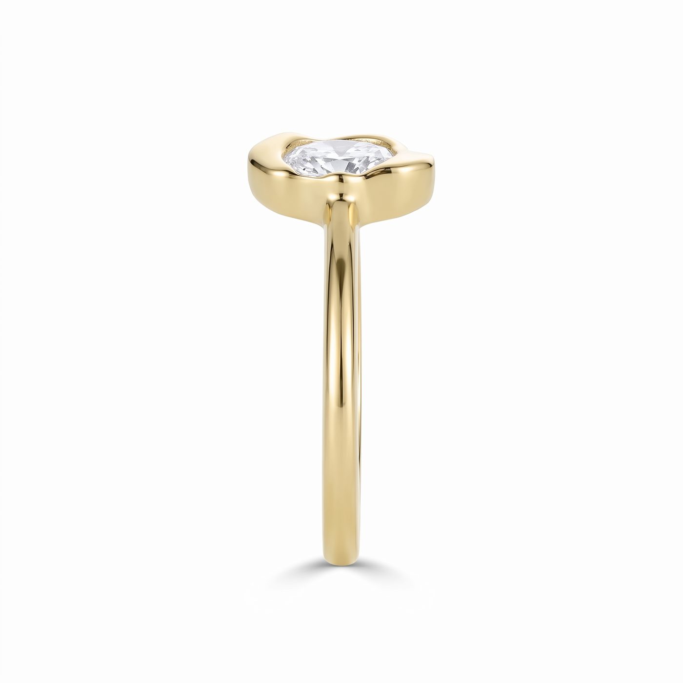 0.40ct Oval Diamond Abstract Bezel Ring
