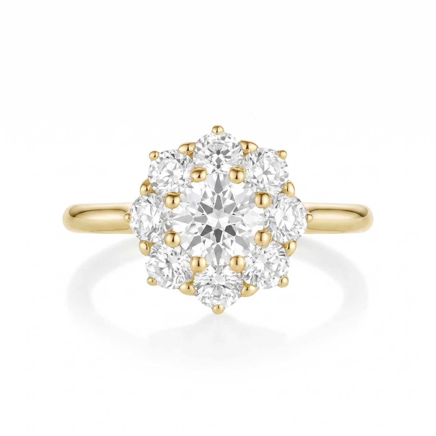 0.80ctw Old European Diamond Noa Petals Engagement Ring