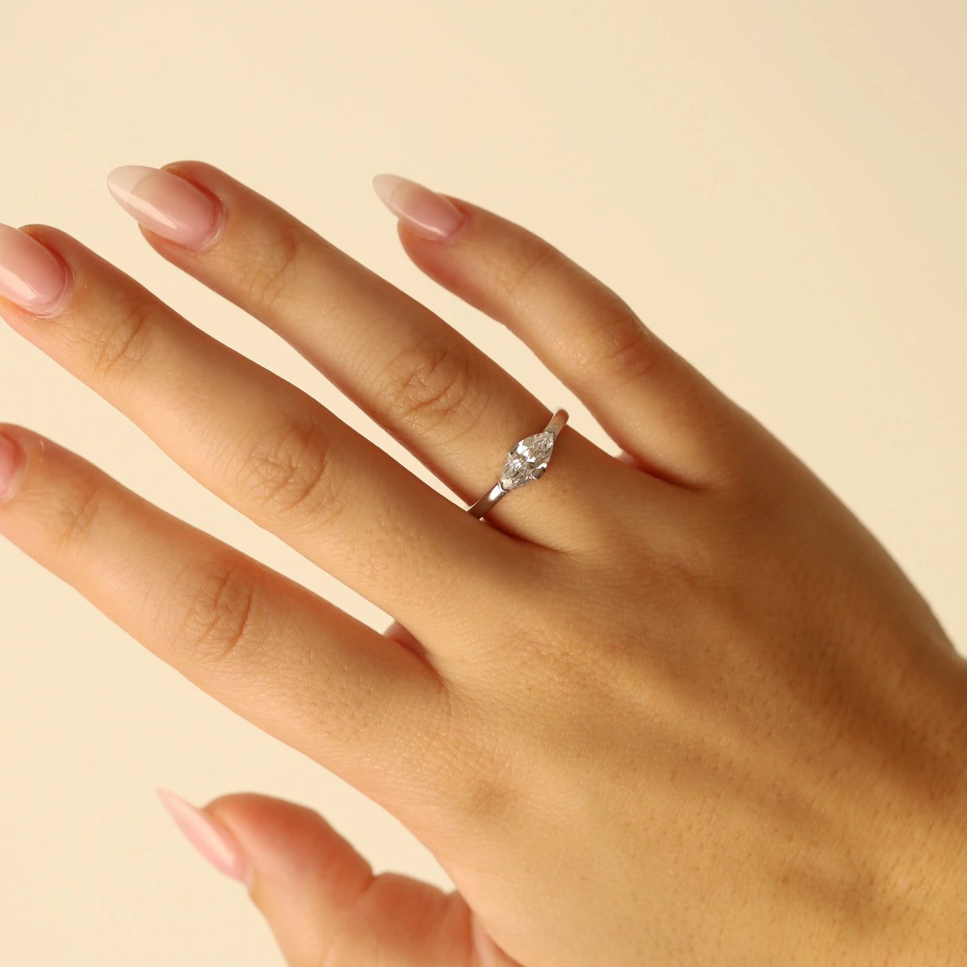 0.90ct Lab-Created Diamond Marquise Noelle Ring