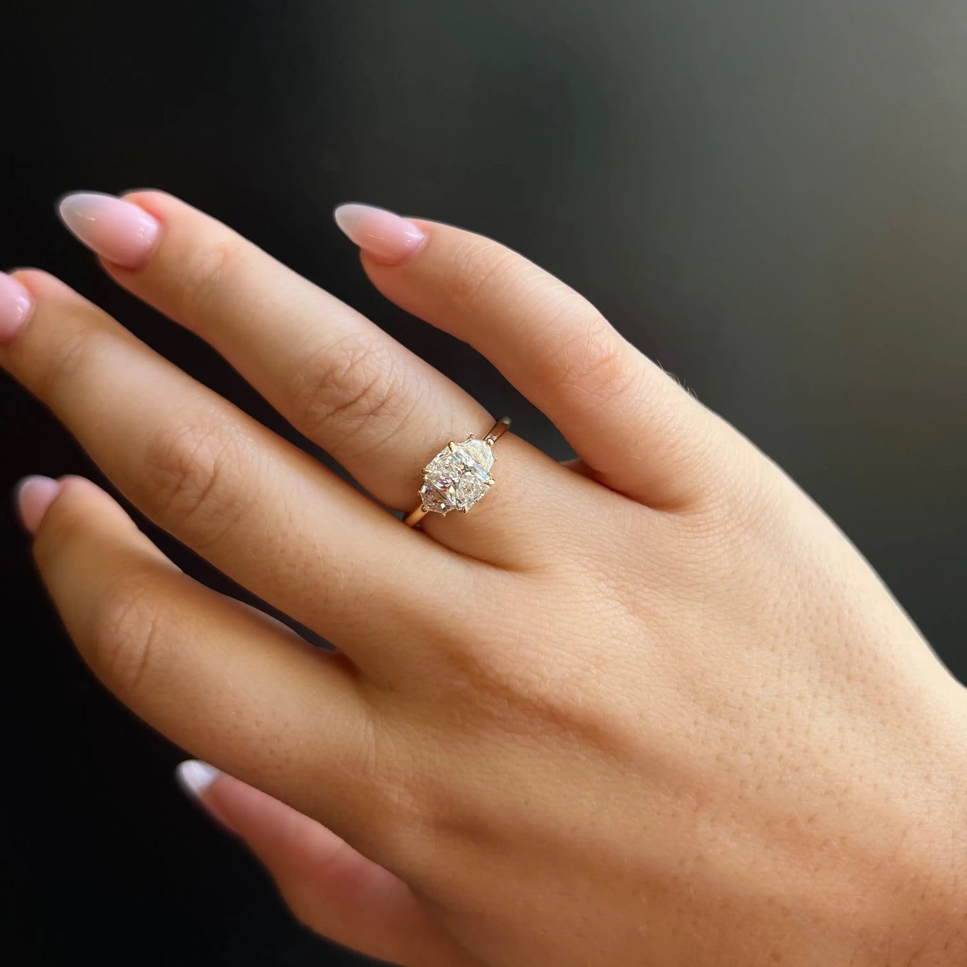 1.09ct Radiant Diamond Band & 0.28tcw Cadillac Diamond Ring