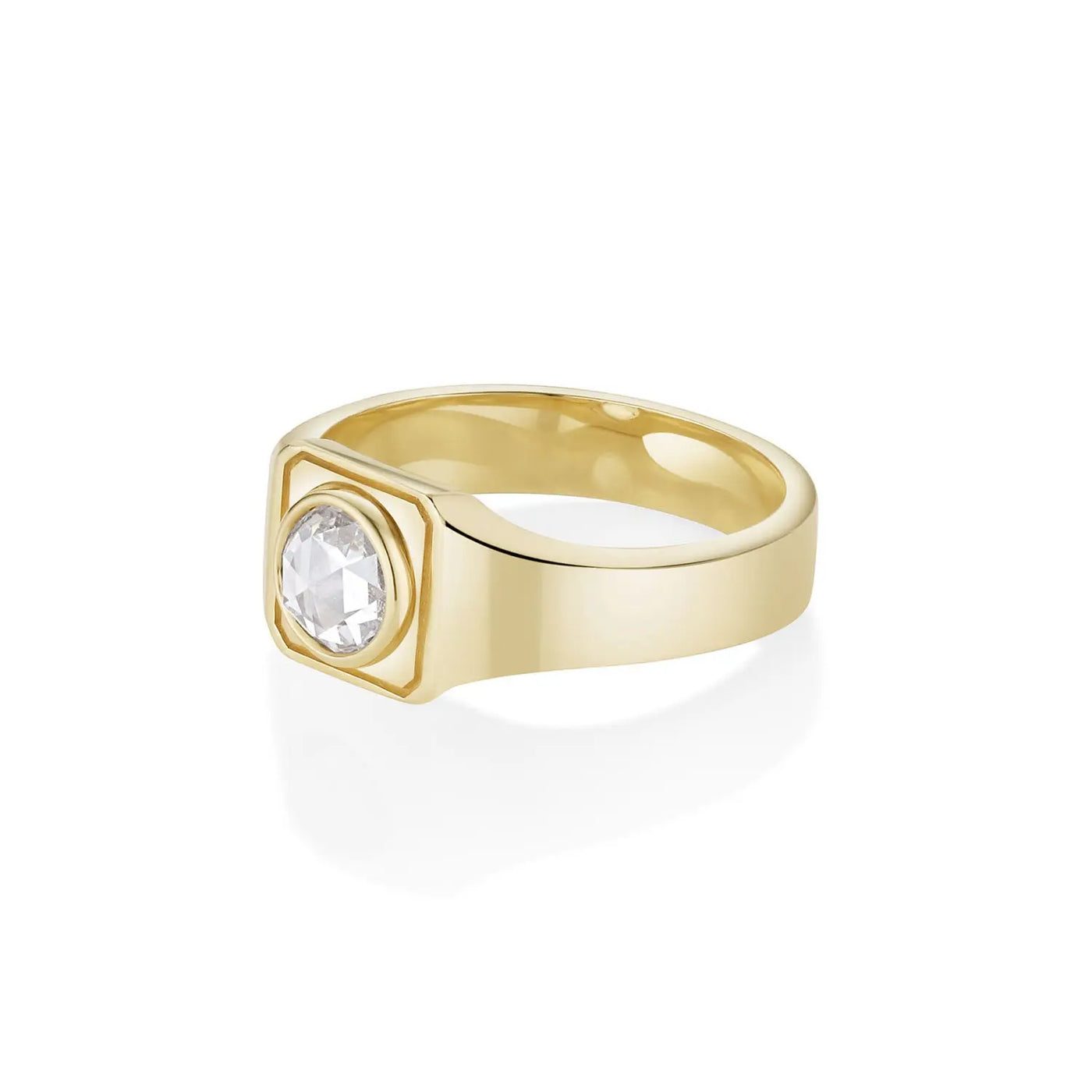 1.11ct Rose Cut Men's Signet