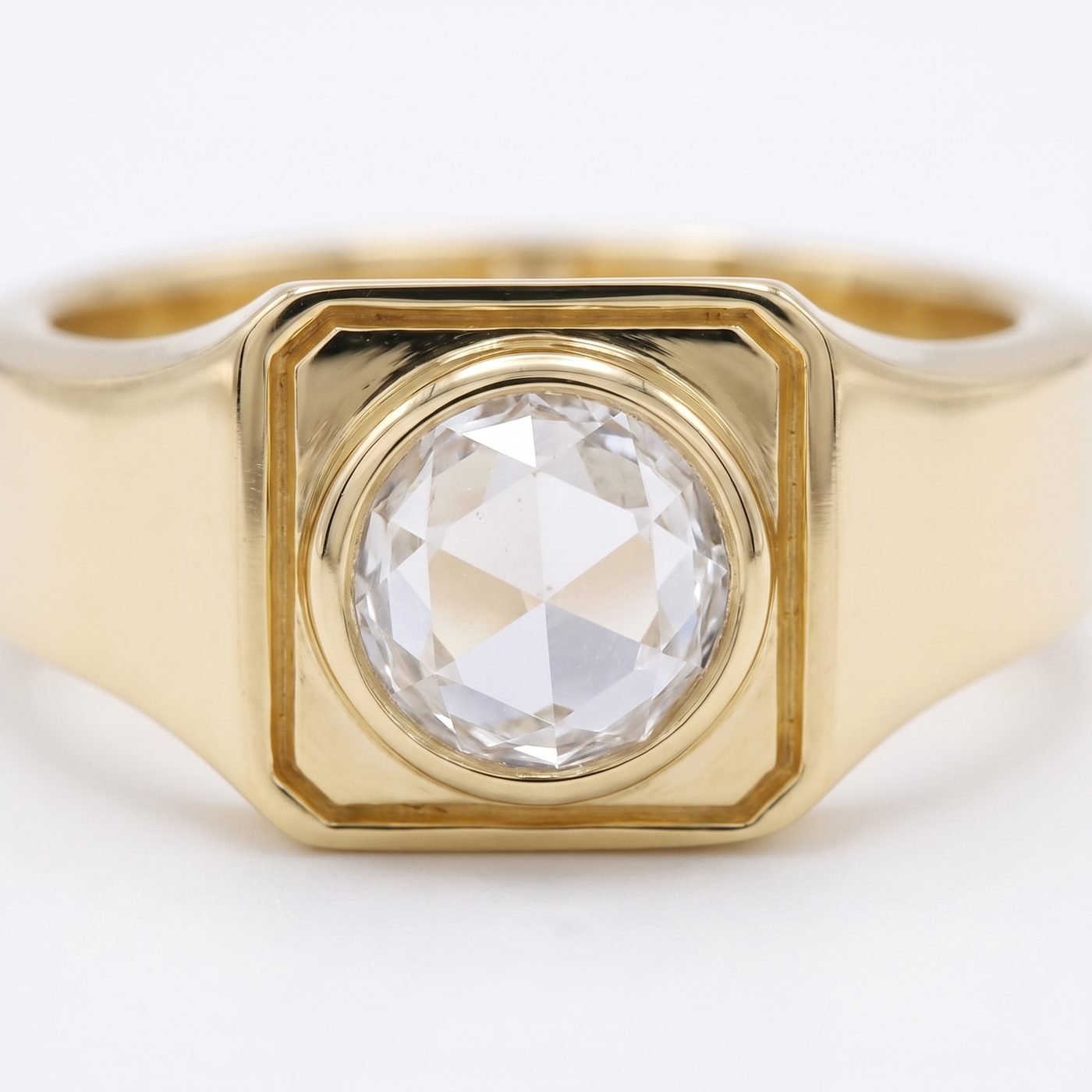 1.11ct Rose Cut Men's Signet