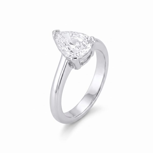 1.74ct Antique Pear Sloane Engagement Ring