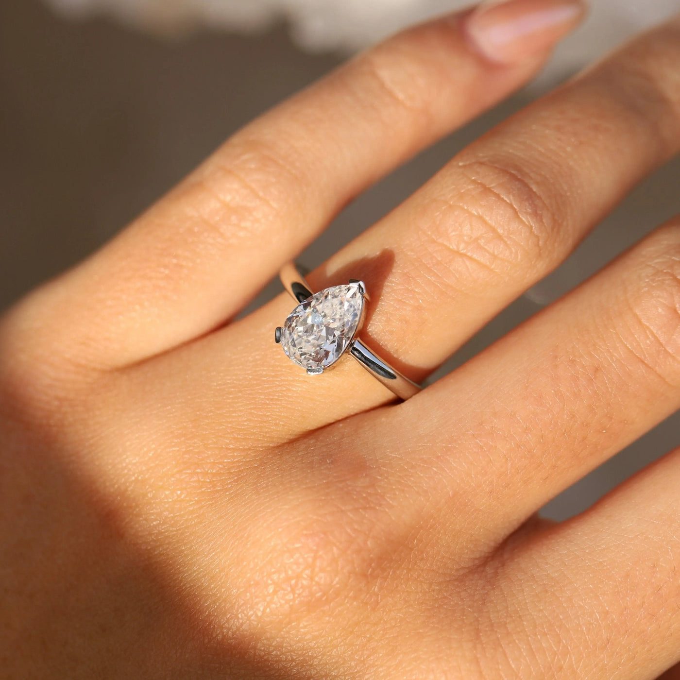 1.86ct Antique Pear Diamond Sloane