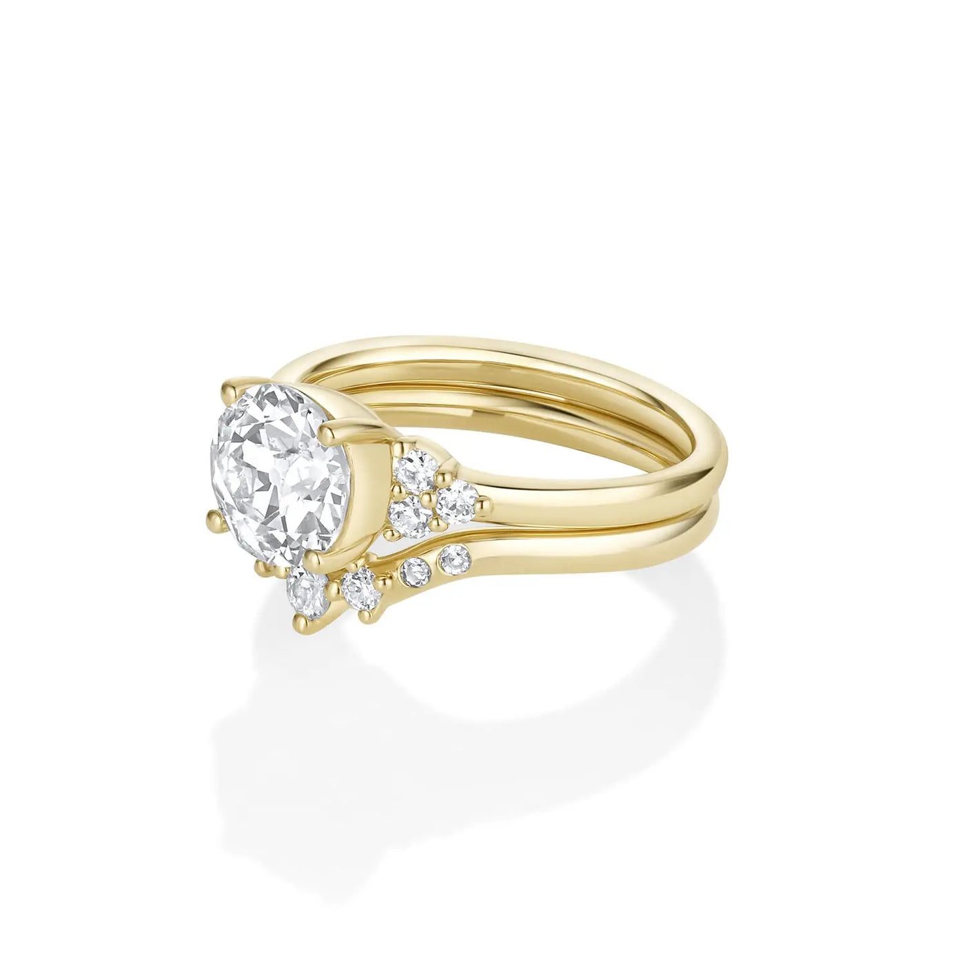 1.90ct Old European Diamond Ring with Tracer Band