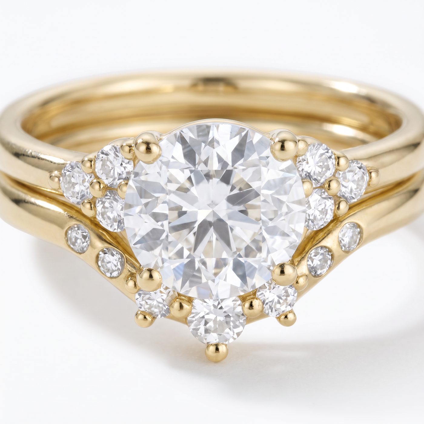 1.90ct Old European Diamond Ring with Tracer Band