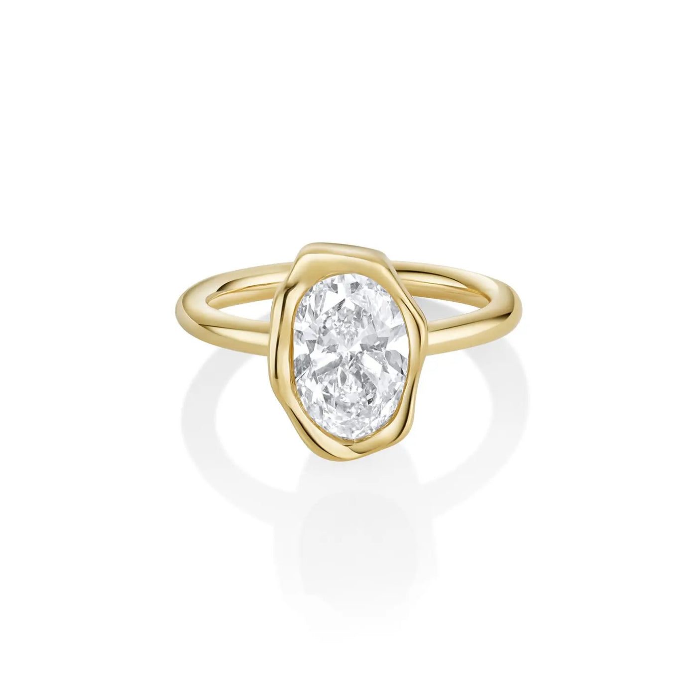 2.00ct Lab-Created Diamond Abstract Bezel Ring
