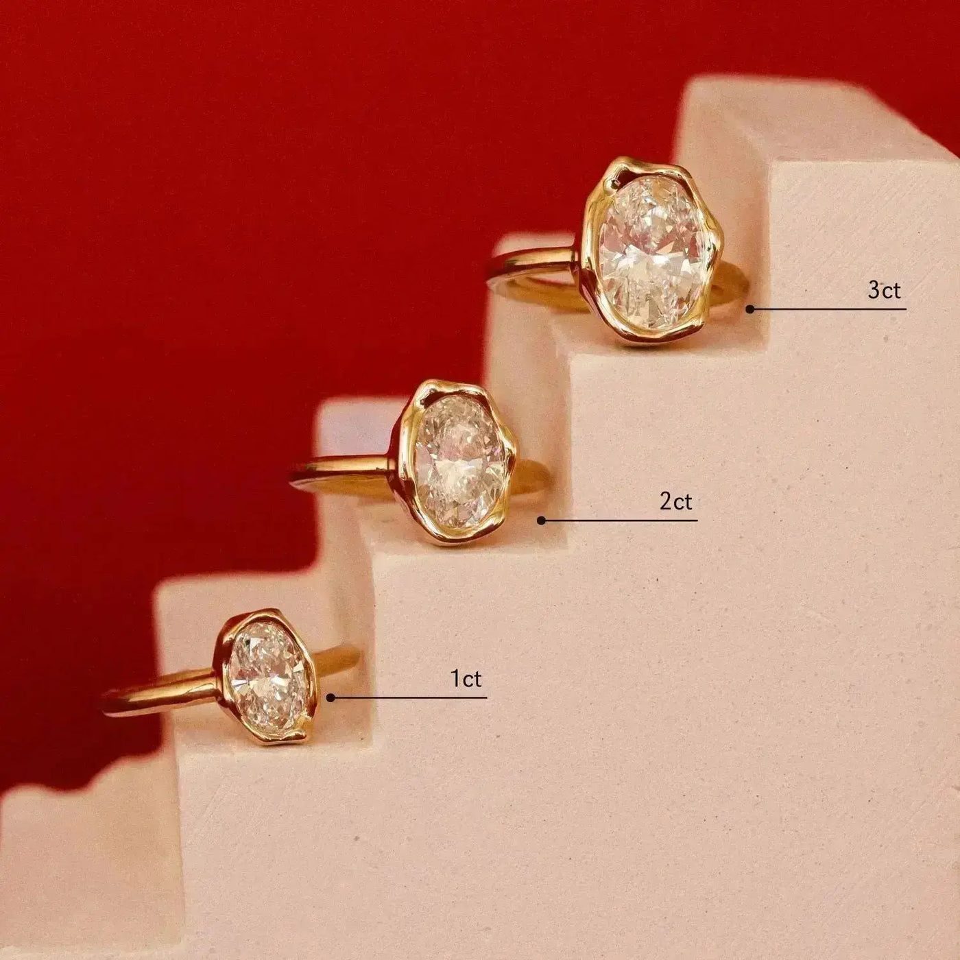 1.01ct Lab-Created Diamond Abstract Bezel Ring