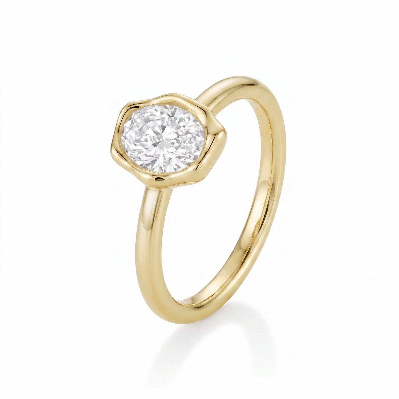 1.01ct Lab-Created Diamond Abstract Bezel Ring