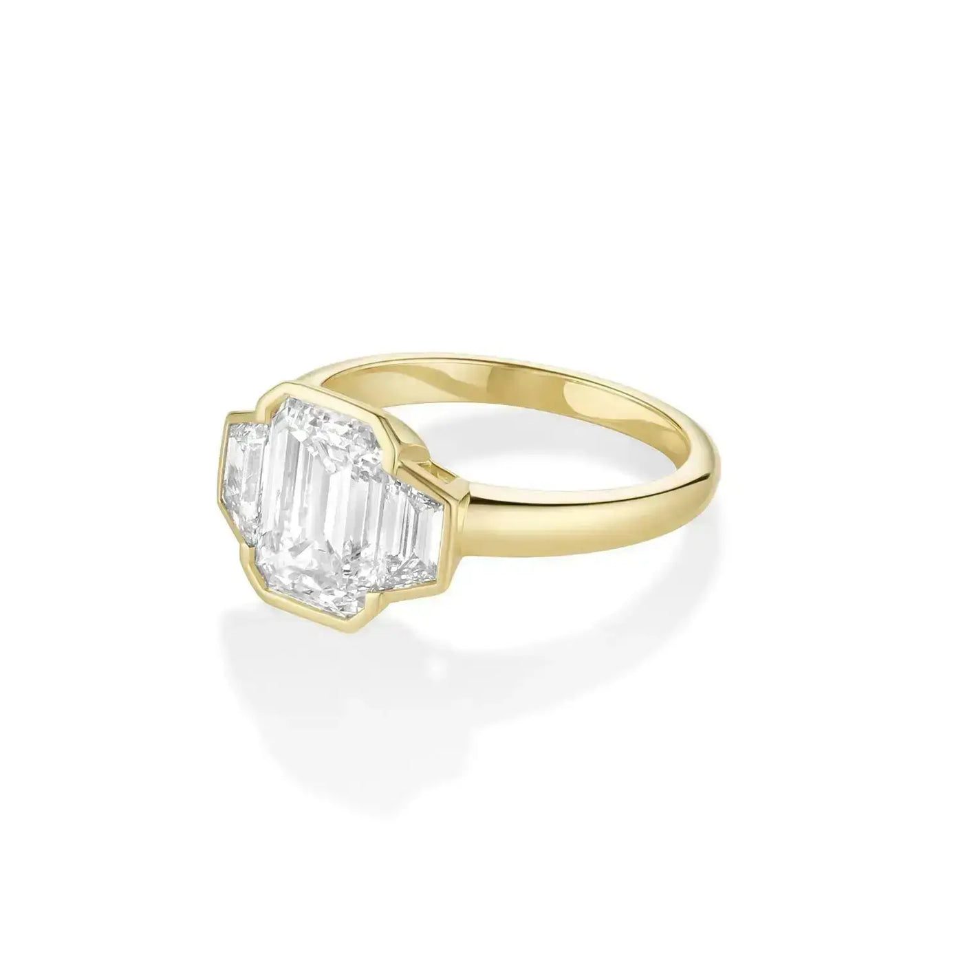 2.51ct Lab-Created Diamond Leonie Three Stone Engagement Ring