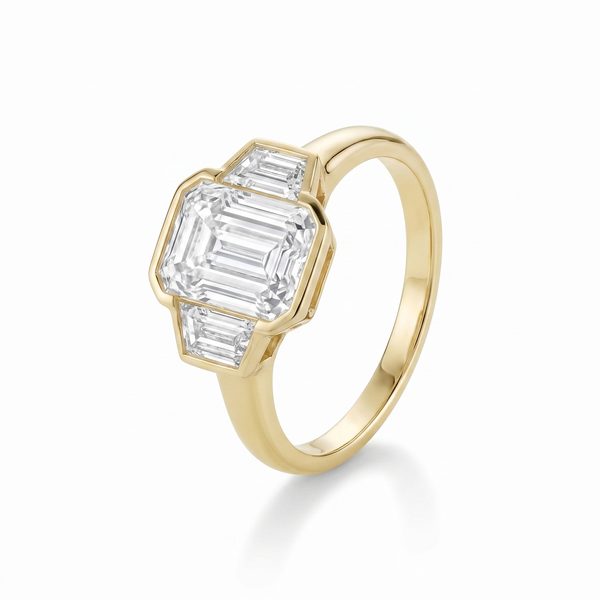 2.51ct Lab-Created Diamond Leonie Three Stone Engagement Ring