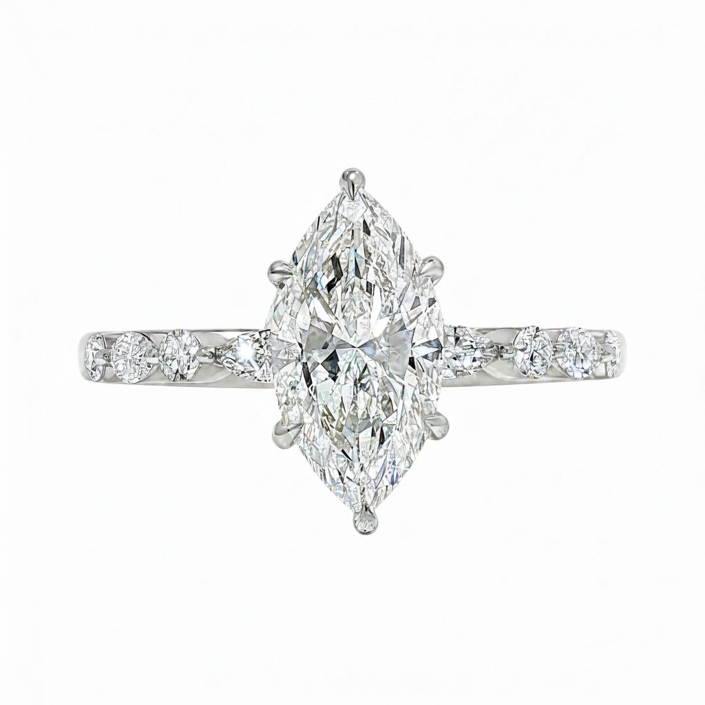 Marquise Diamond Engagement Ring 2 CT 71343
