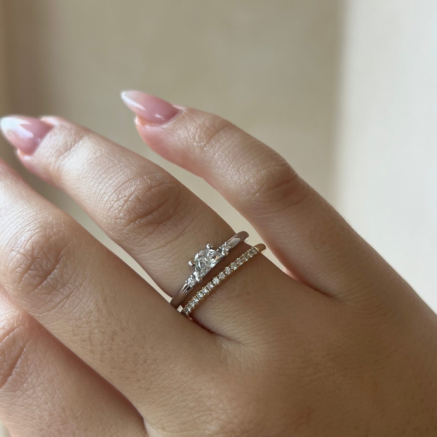 0.35ct White Diamond Moonlight & Lovers Engagement Ring