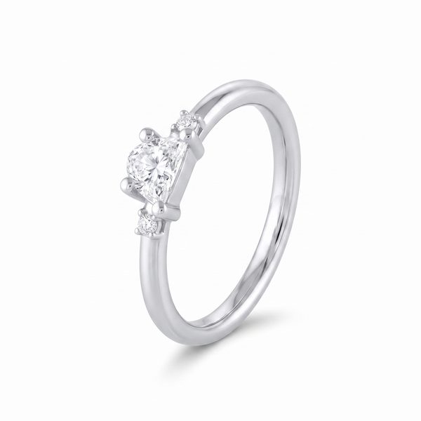 0.35ct White Diamond Moonlight & Lovers Engagement Ring