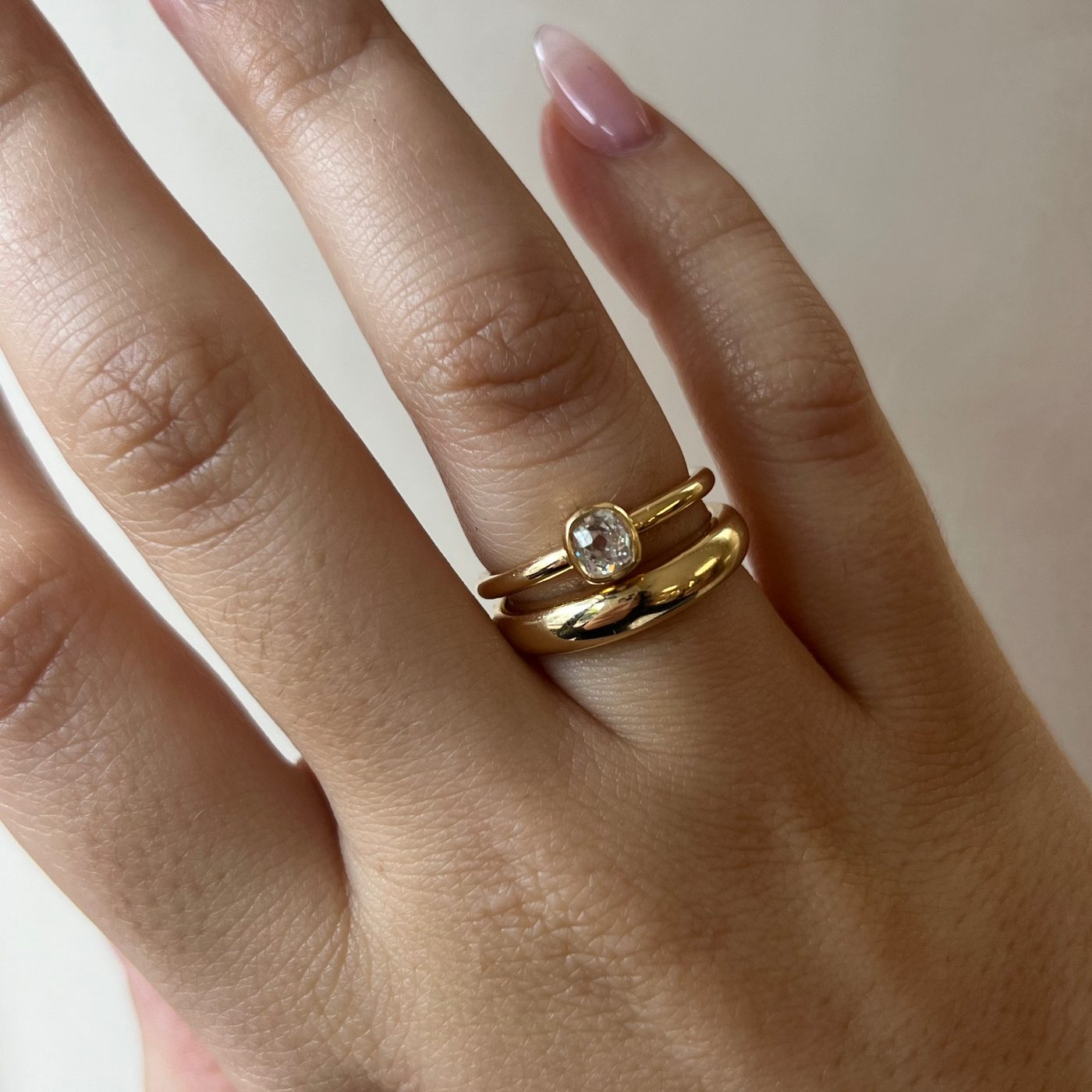 0.38ct Old Mine Diamond Sweet Pea Ring