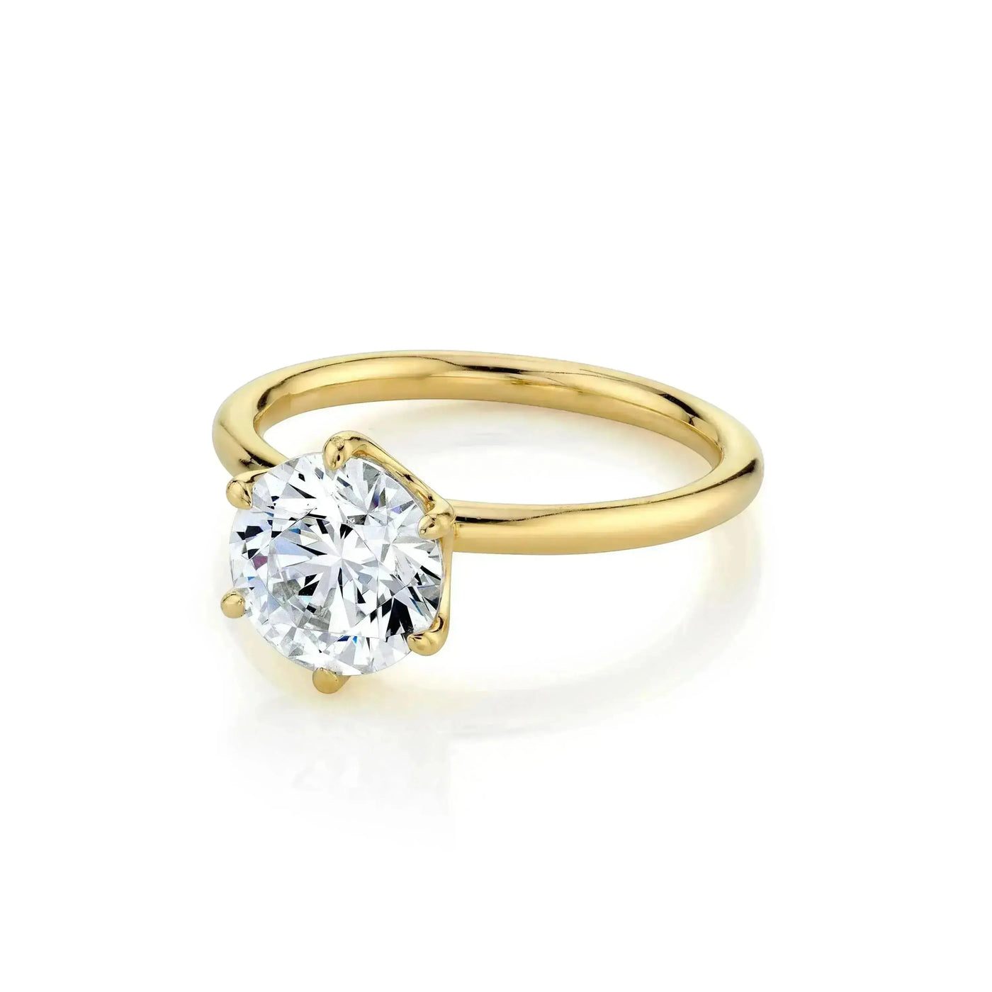 3.01ct Lab-Created Camille Round Brilliant Solitaire Engagement Ring