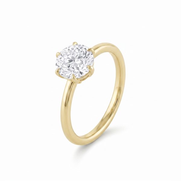 3.01ct Lab-Created Camille Round Brilliant Solitaire Engagement Ring