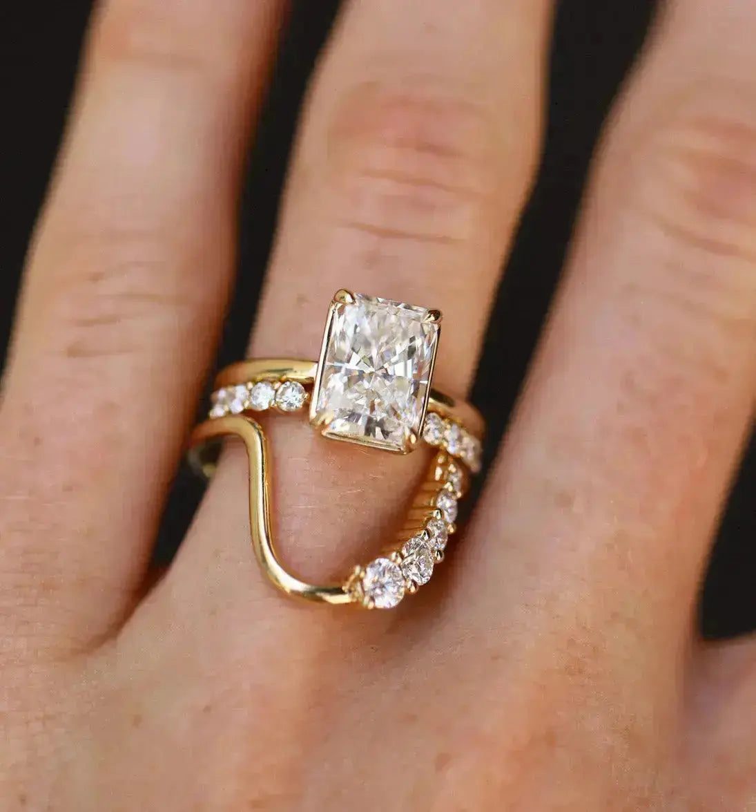 3.04ct Lab-Created Diamond Emma Radiant Engagement Ring