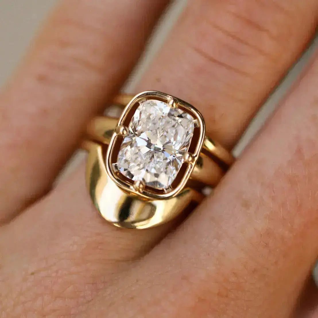 4.03ct Lab-Created Diamond Georgia Engagement Ring
