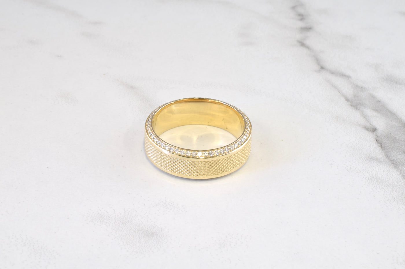 8mm Studded Band W/ Diamonds