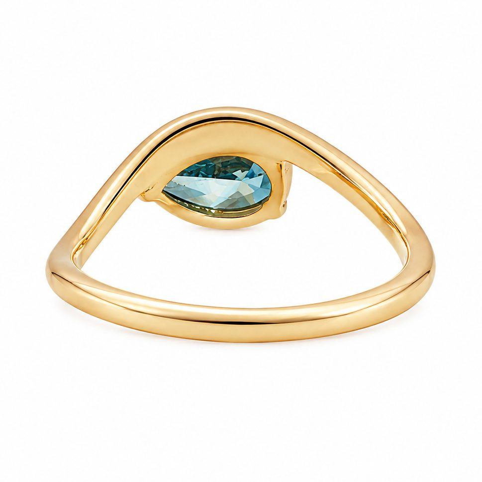 Fancy Color Pear Twist Diamond Ring 71542