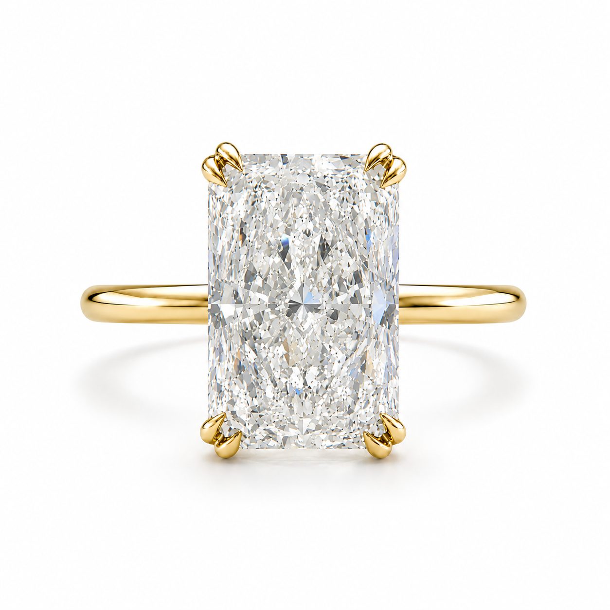Beverly Radiant Hidden Halo Engagement Ring 71639