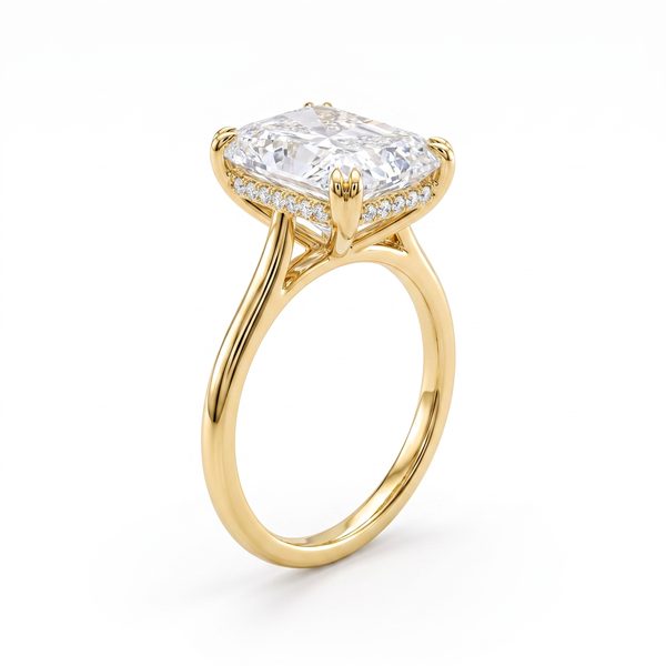 Beverly Radiant Hidden Halo Engagement Ring 71639