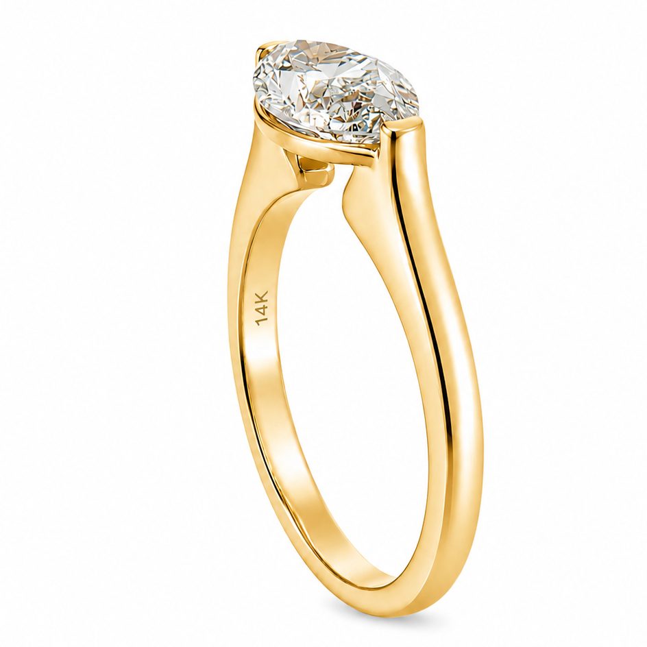 East-West Marquise Engagement Ring 71622