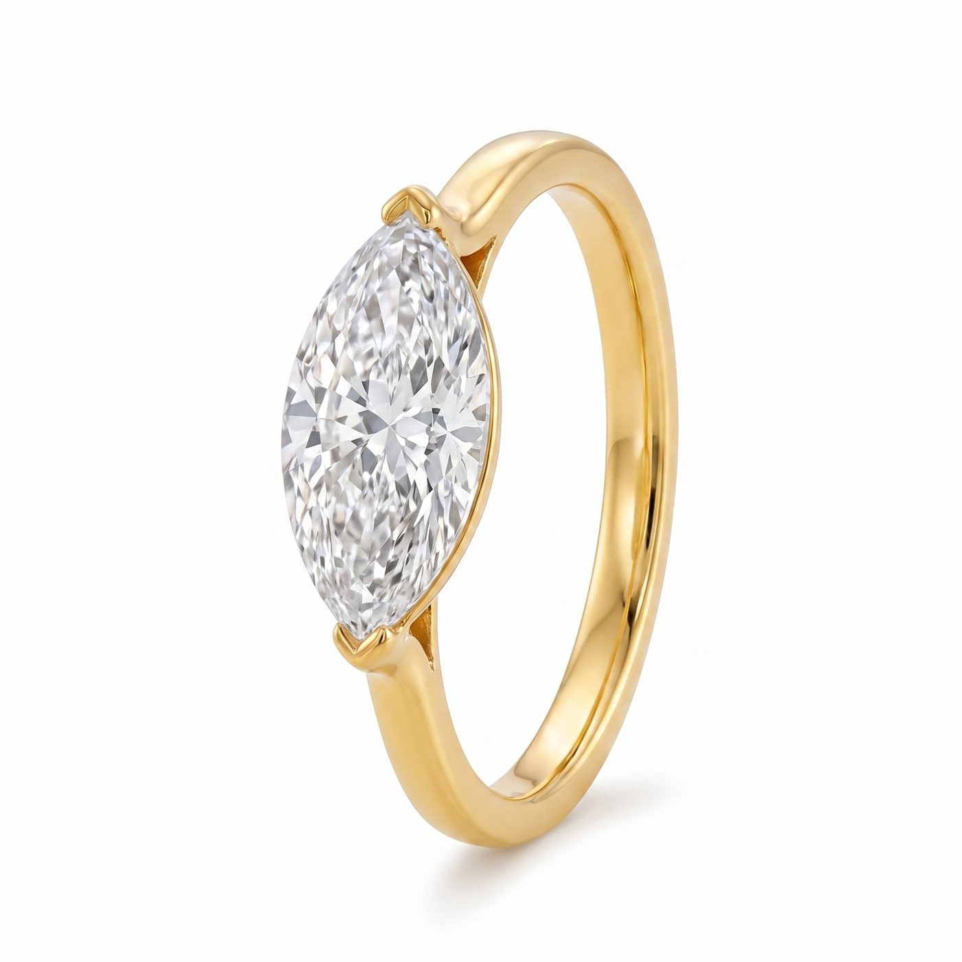 East-West Marquise Engagement Ring 71622