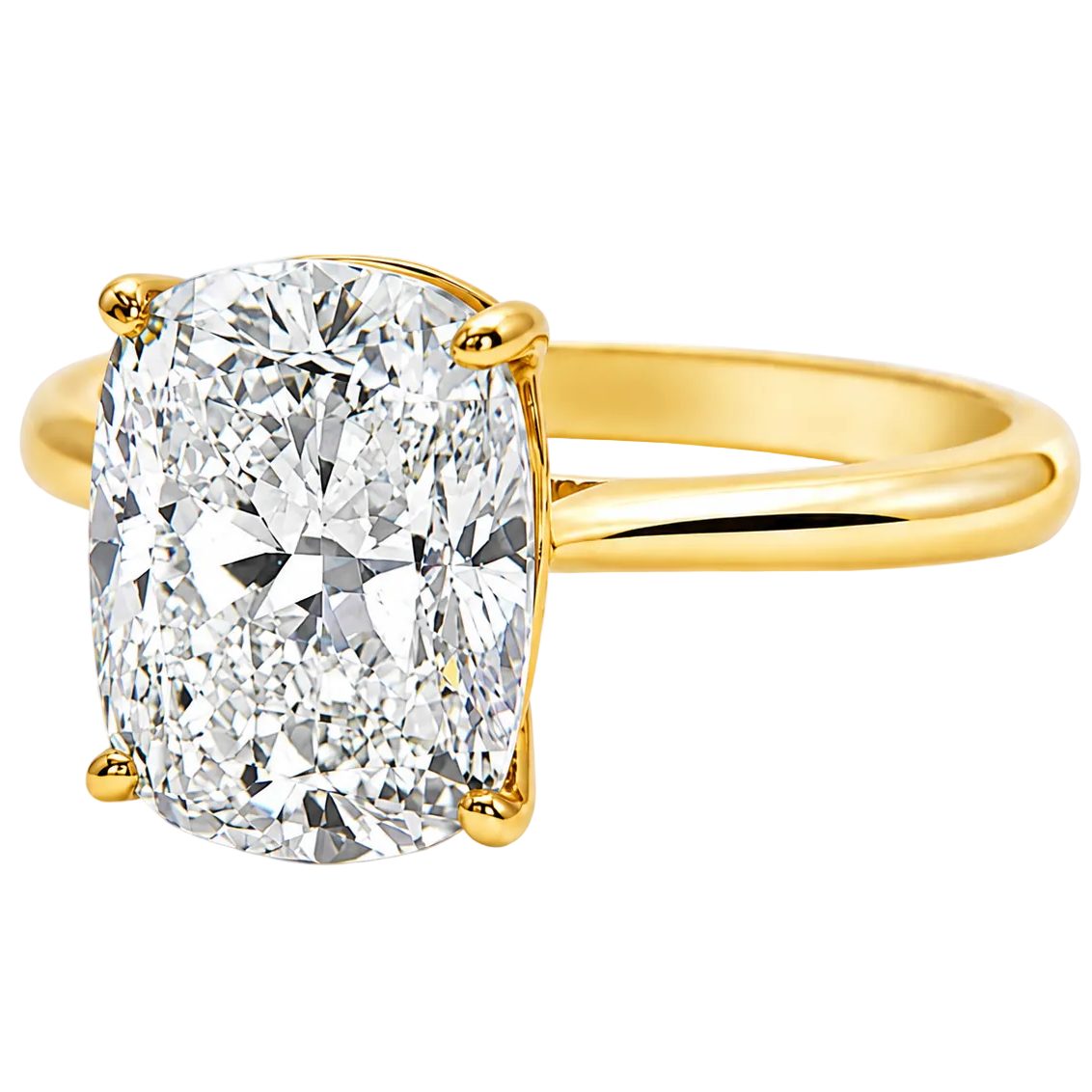 Elongated Cushion Cathedral Engagement Ring 71731