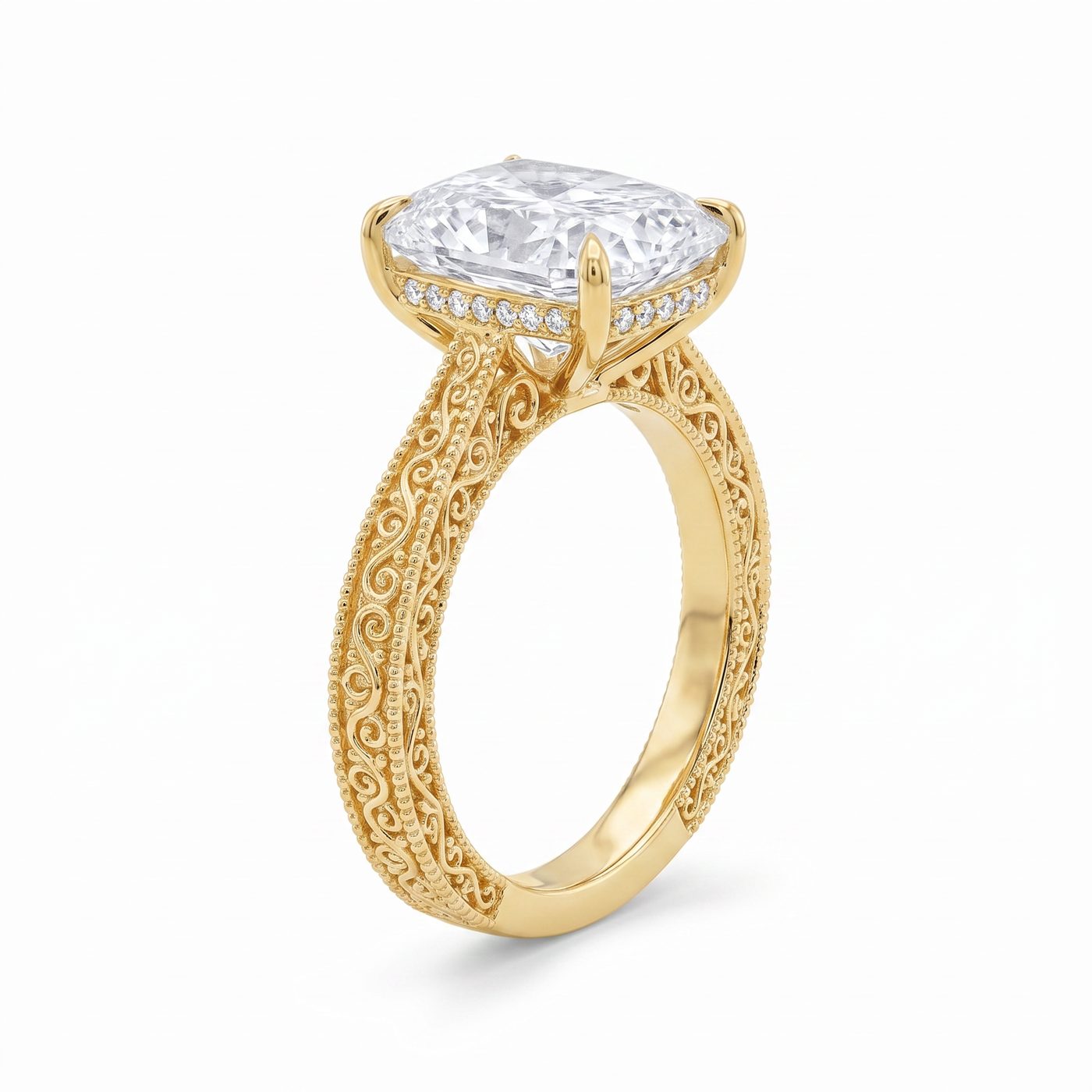 Willow Hidden Halo Engagement Ring 71137