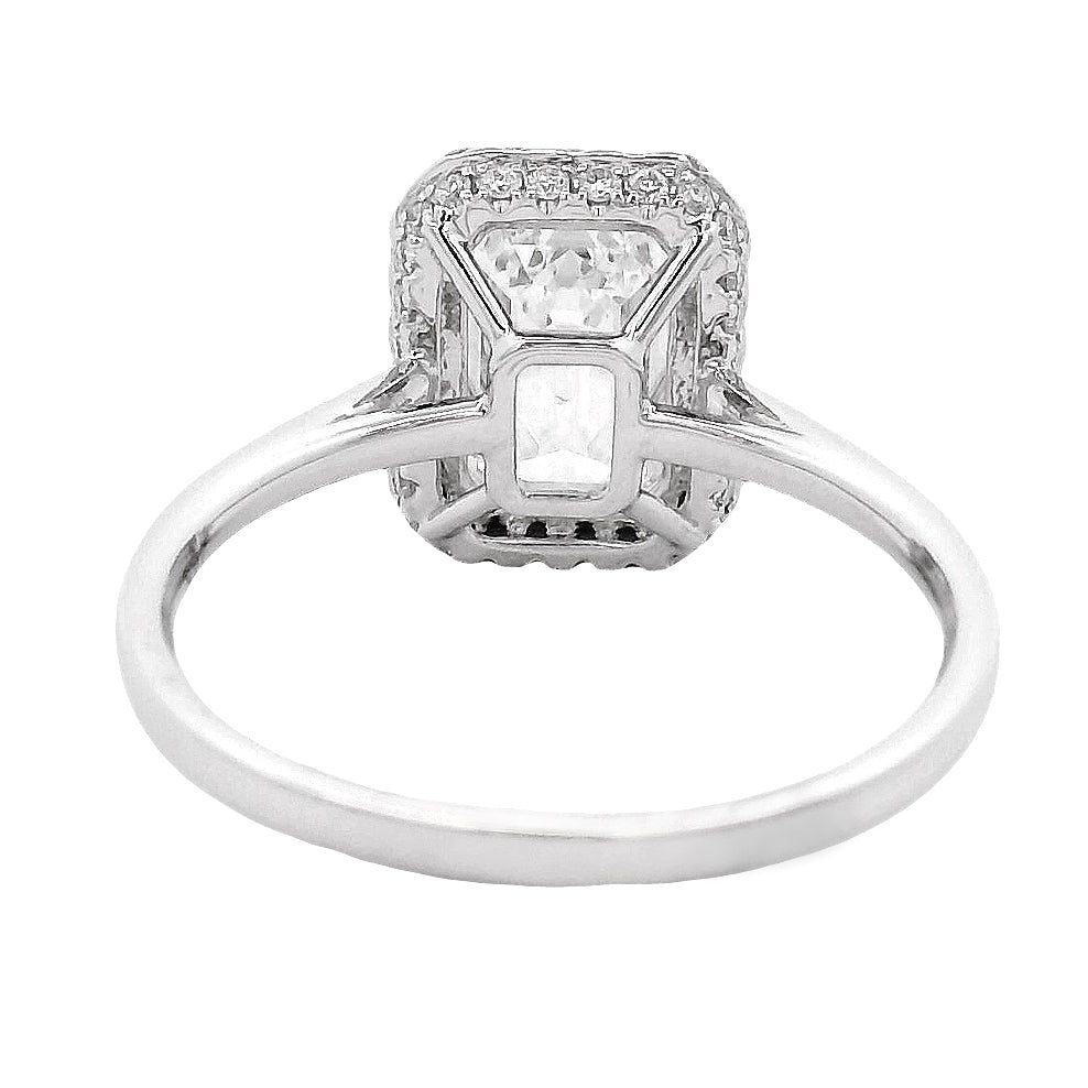 Emerald Diamond Engagement Ring 70952