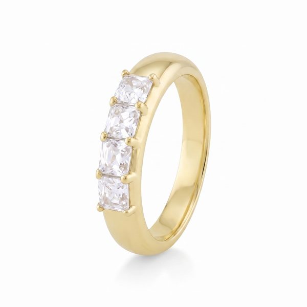 1.60ctw French Cut White Diamond Band