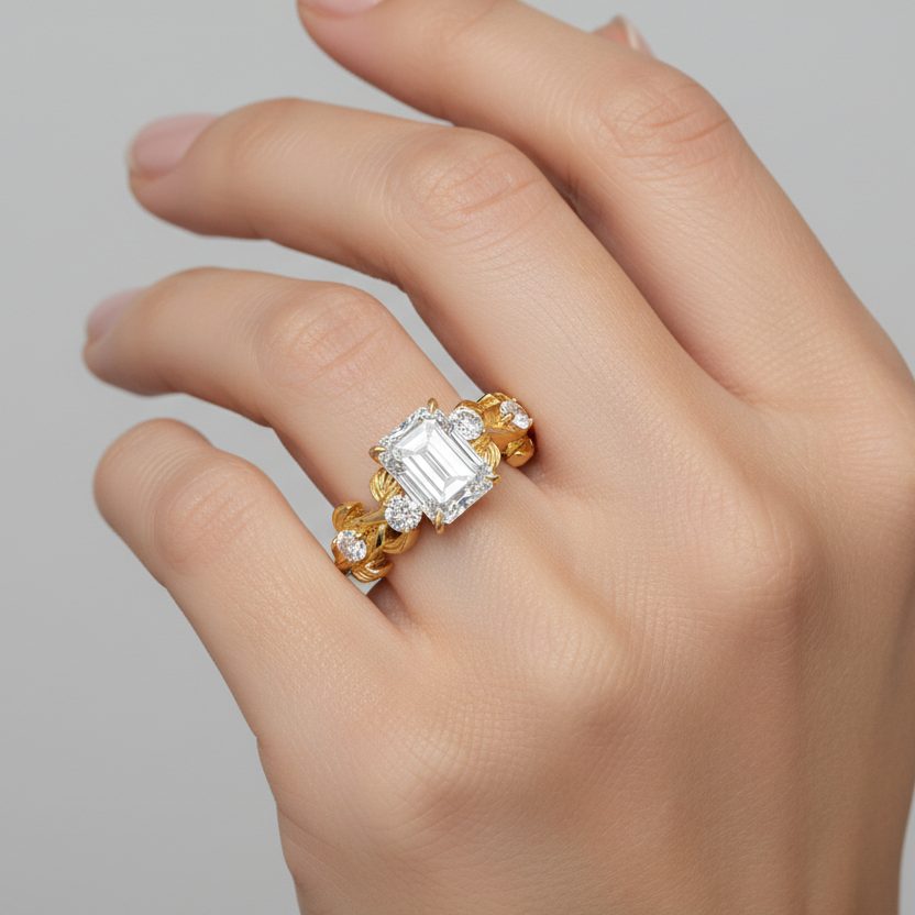 Golden Laurel Engagement Ring 71123