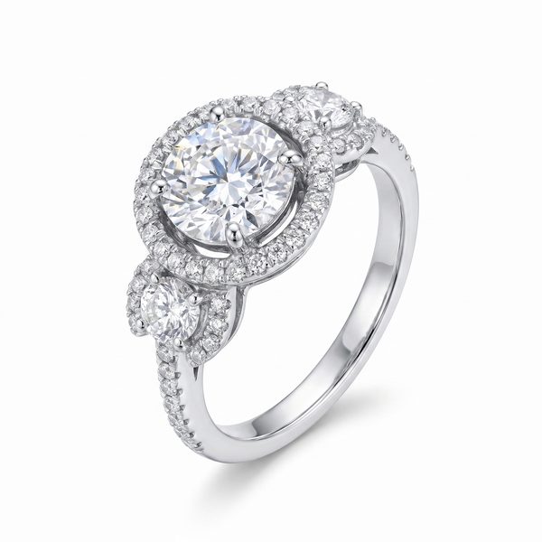 Three Stone Diamond Eangagement Ring 44990