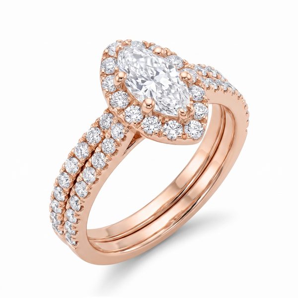 Prong Diamond Engagement Ring Set 48998