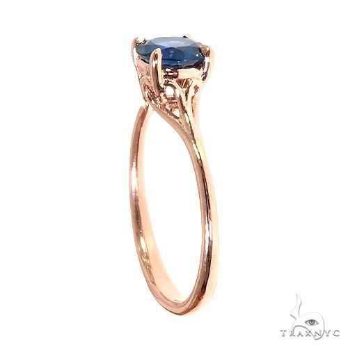 14K Gold Blue Sapphire Solitaire Engagement Ring 66604