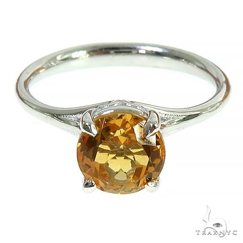 14K Gold Citrin Solitaire Engagement Ring 66428