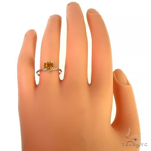 14K Gold Citrin Solitaire Engagement Ring 66428