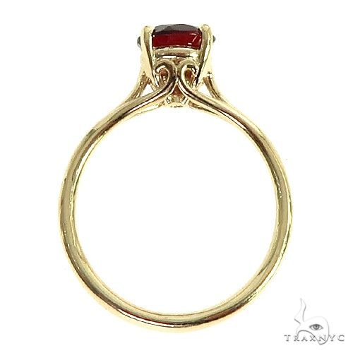 14K Gold Garnet Solitaire Engagement Ring 66422