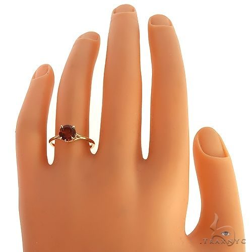 14K Gold Garnet Solitaire Engagement Ring 66422