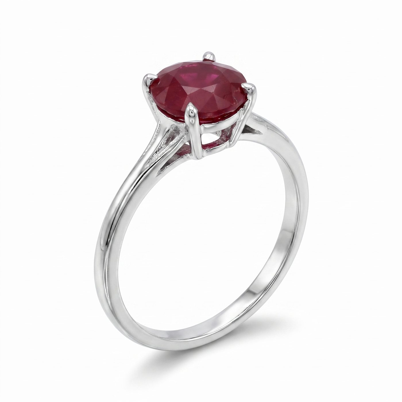 14K Gold Ruby Solitaire Engagement Ring 66602