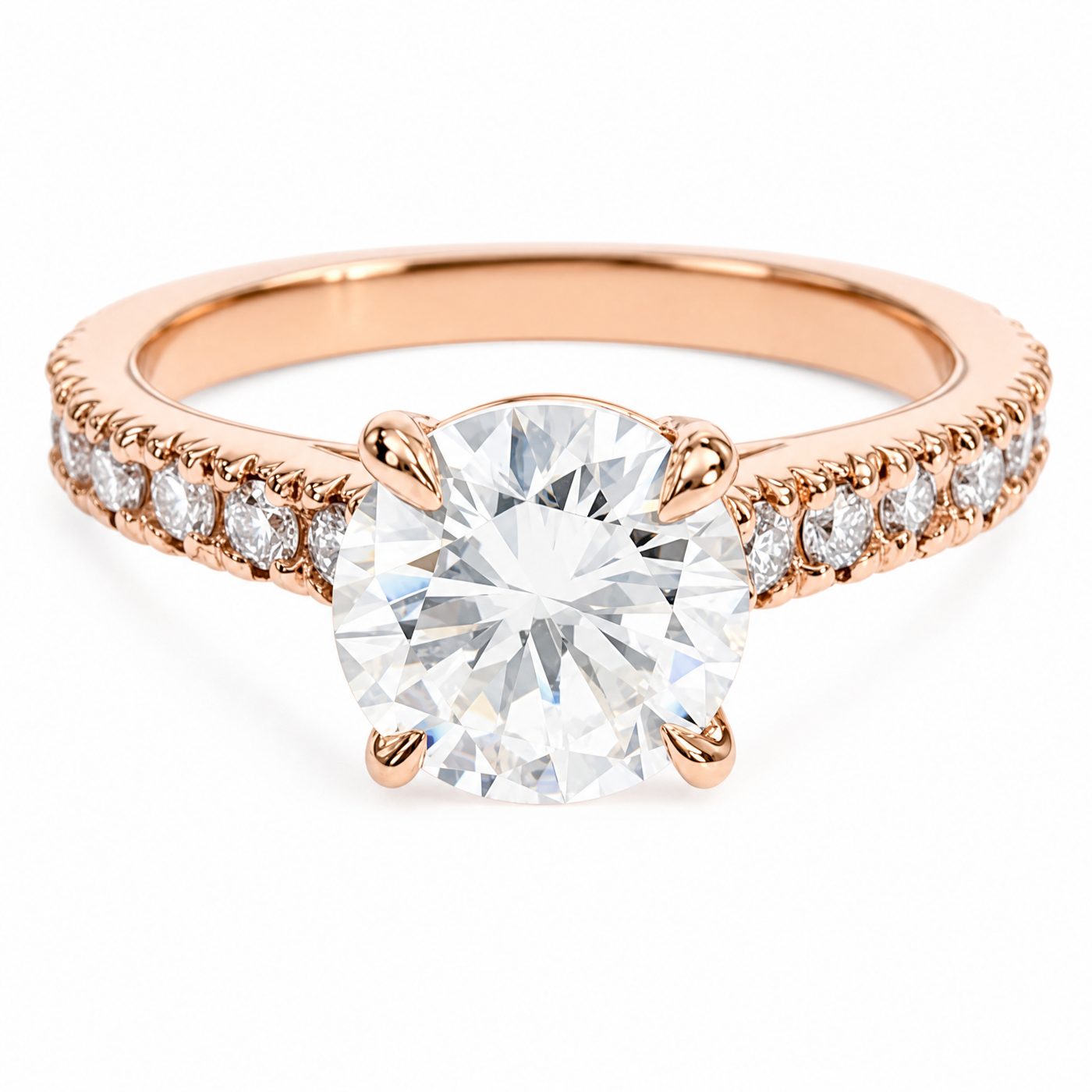 Classic Round Engagement Diamond Ring 65076