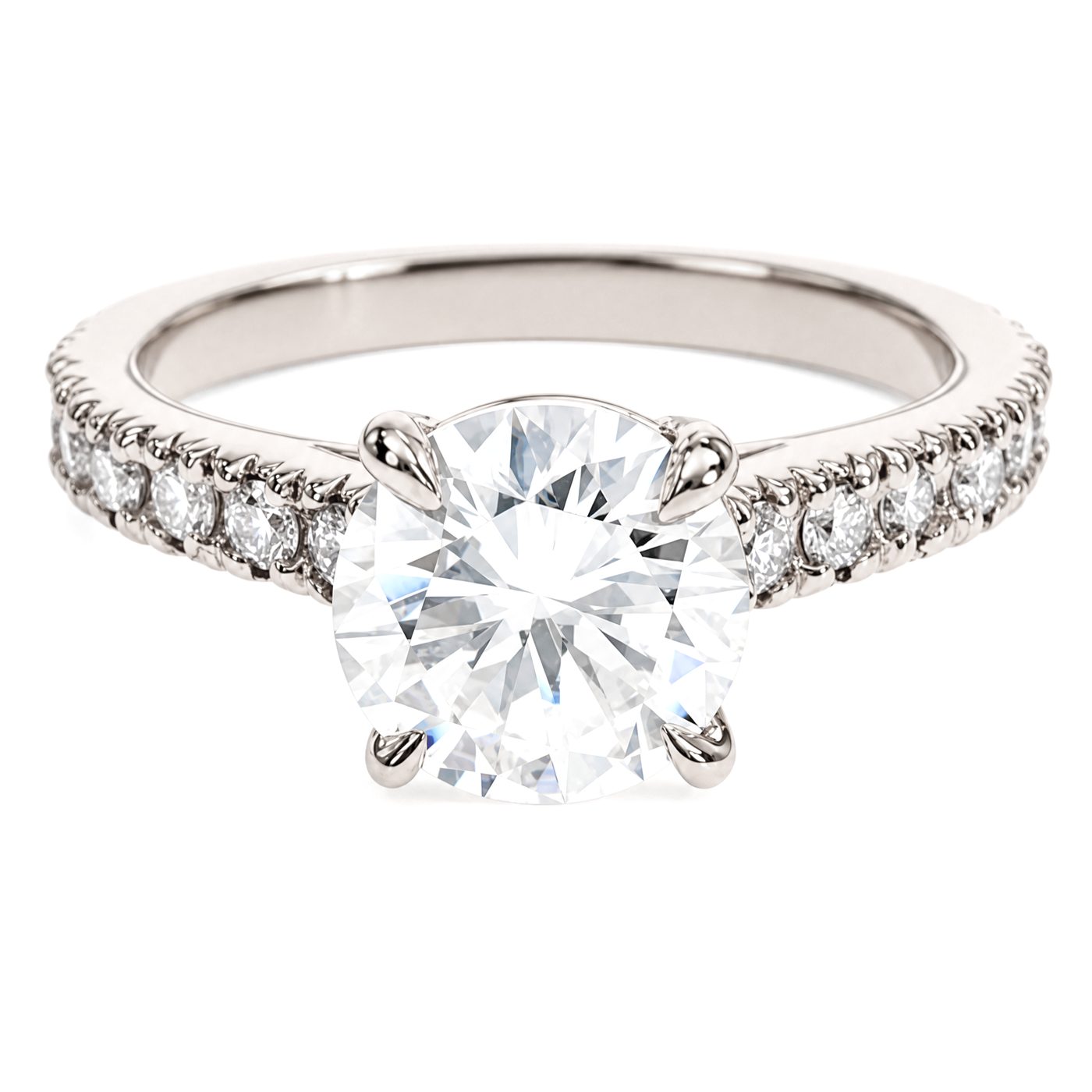 Classic Round Engagement Diamond Ring 65076