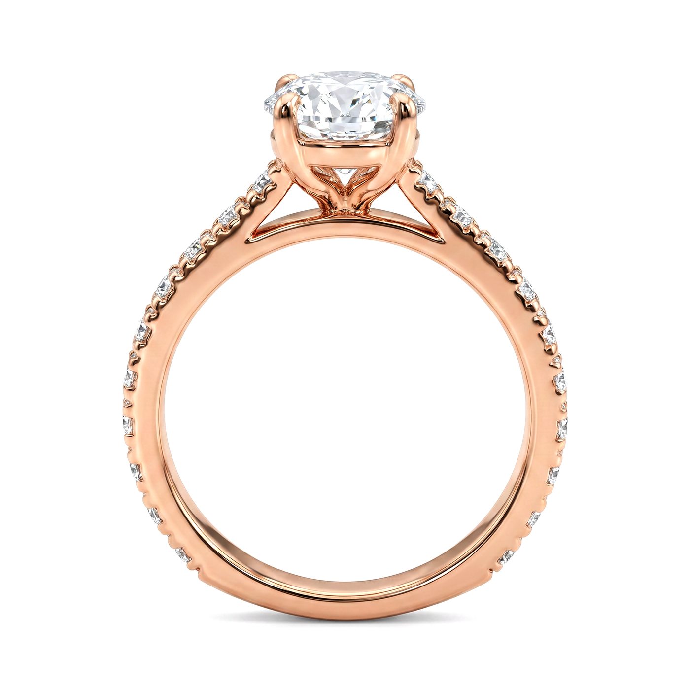 Classic Round Engagement Diamond Ring 65076