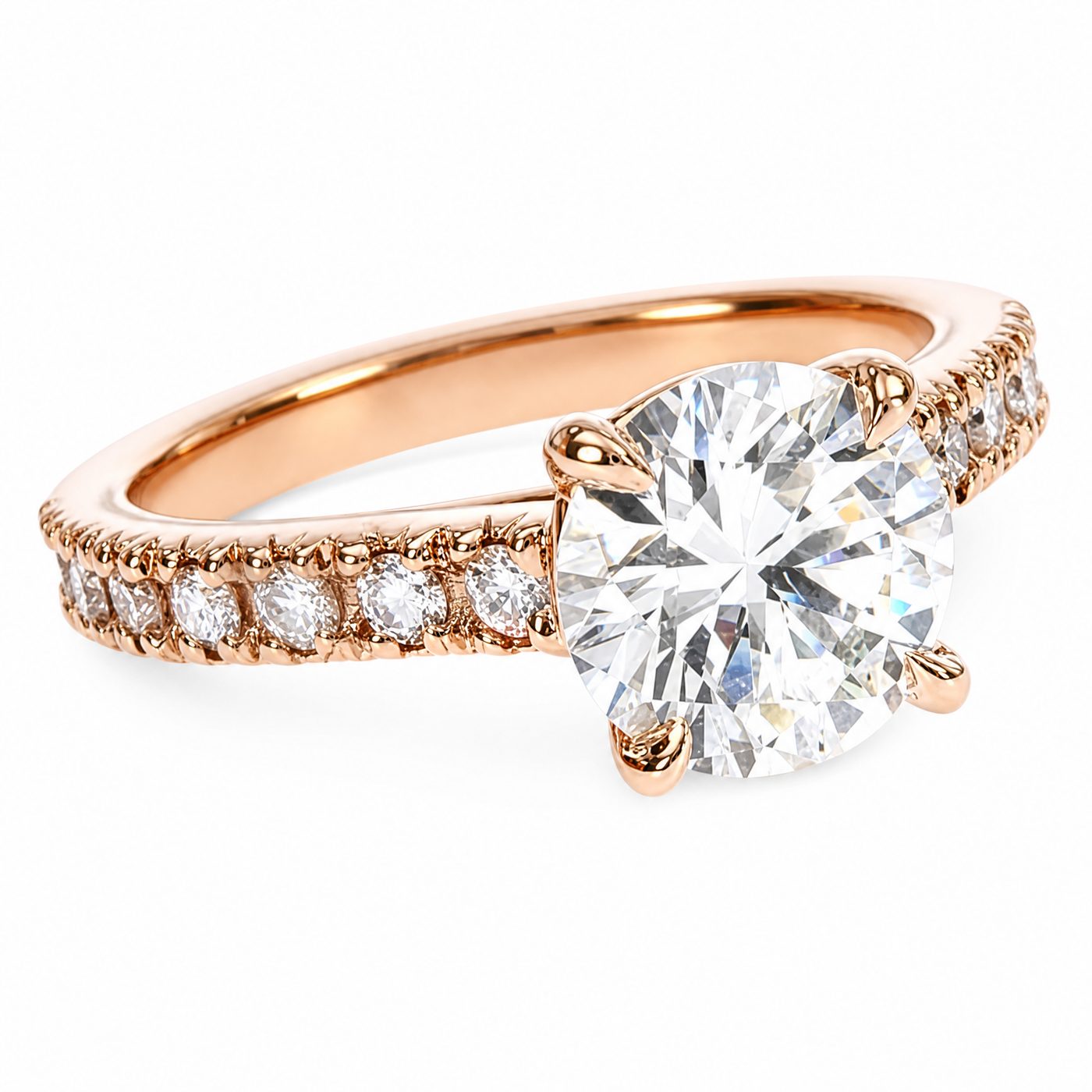Classic Round Engagement Diamond Ring 65076