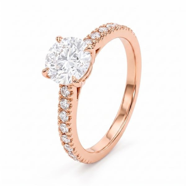 Classic Round Engagement Diamond Ring 65076