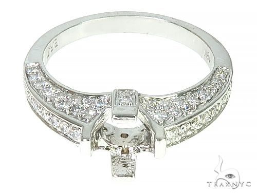 18K White Gold Diamond Semi Mount Engagement Ring 66150