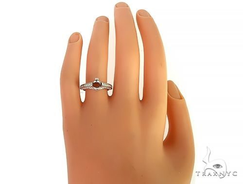 18K White Gold Diamond Semi Mount Engagement Ring 66150