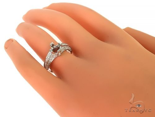 18K White Gold Diamond Semi Mount Engagement Ring 66150